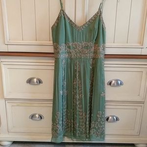 Sage beaded dress